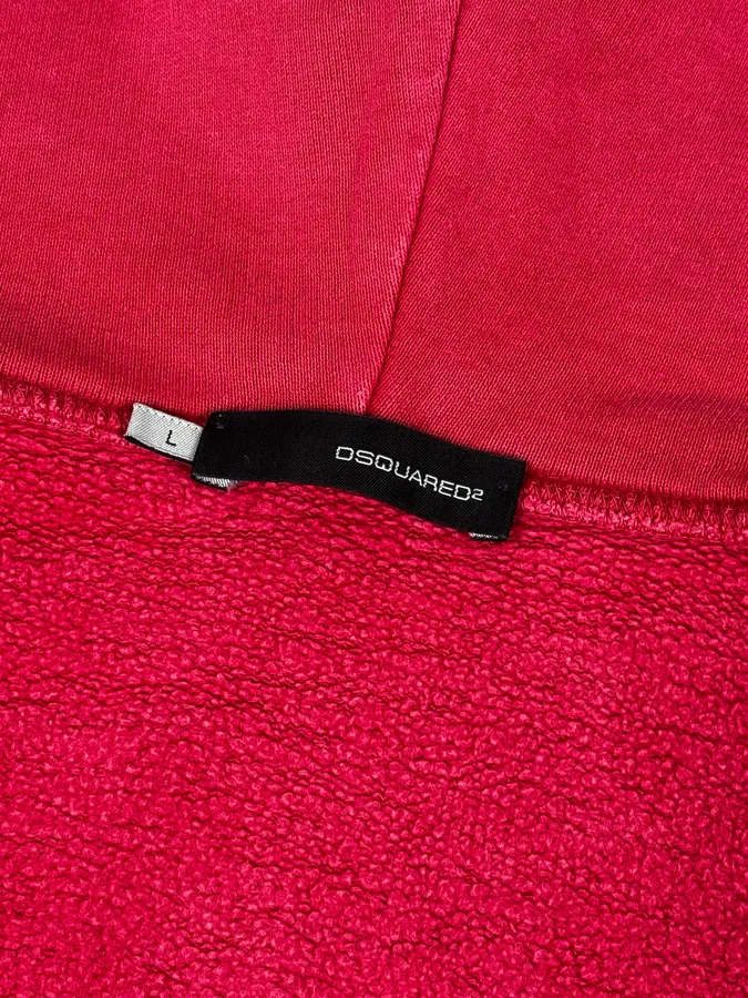 AW2007 Dsquared2 Red « Heart Stronger » Zip-up Hoodie - Image 10