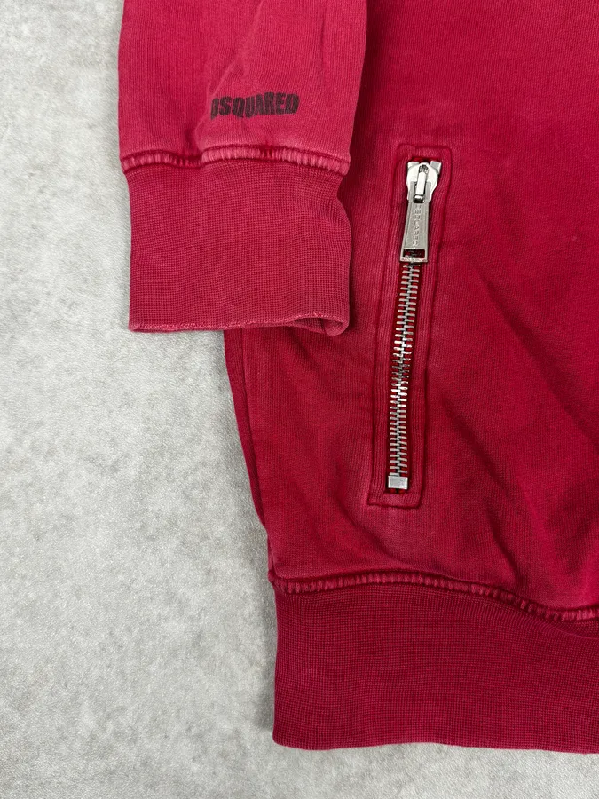 AW2007 Dsquared2 Red « Heart Stronger » Zip-up Hoodie - Image 9