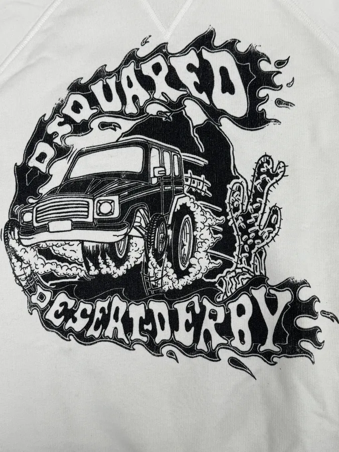AW2007 Dsquared2 White Desert Car Rebel Hoodie - Image 7
