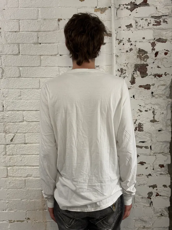 AW2007 Dsquared2 White Dobberman Dog Longsleeves T-Shirt - Image 4