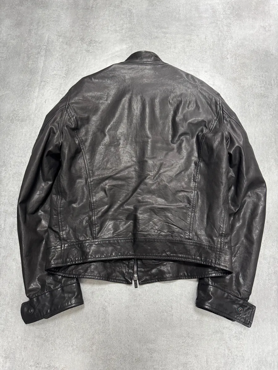 AW2007 Emporio Armani Agent Black Leather Jacket - Image 4