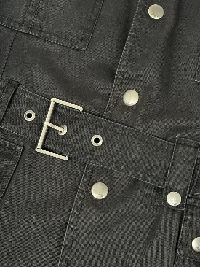 AW2007 Gucci Black Denim Military Officer Multi-Pocket Jacket - Image 8