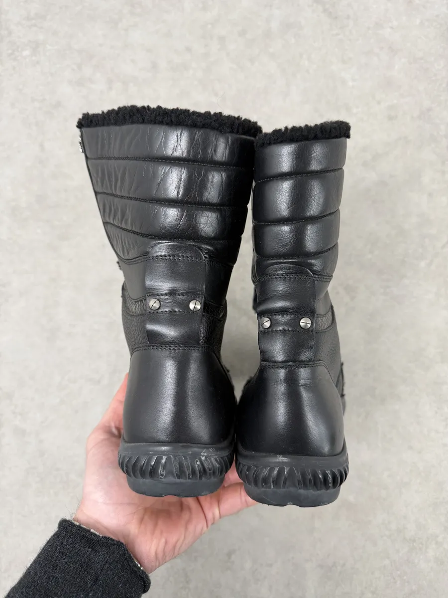 AW2007 Gucci Black Leather Fur-Lined Boots by Frida Giannini - Image 4