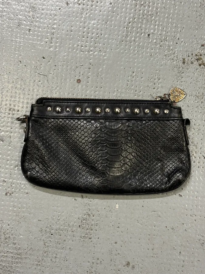 AW2007 Gucci Black Python Leather Studded Heart Bag by Frida Giannini - Image 8