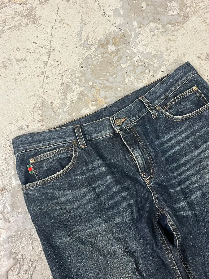 AW2007 Gucci Faded Blue Denim Jeans - Image 6