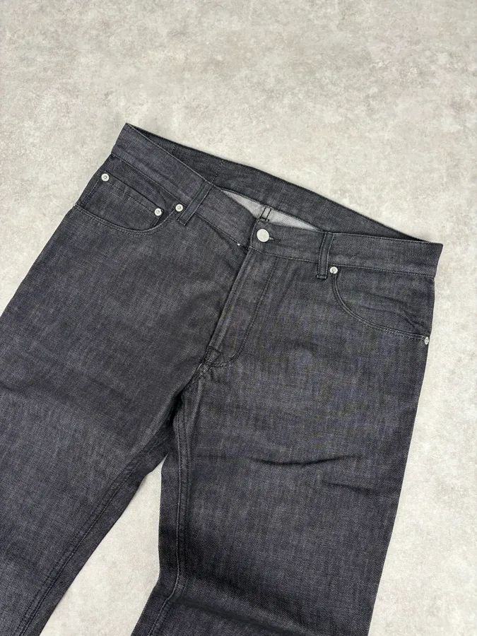 AW2007 Jil Sander Dark Grey Denim Straight Leg Jeans - Image 5