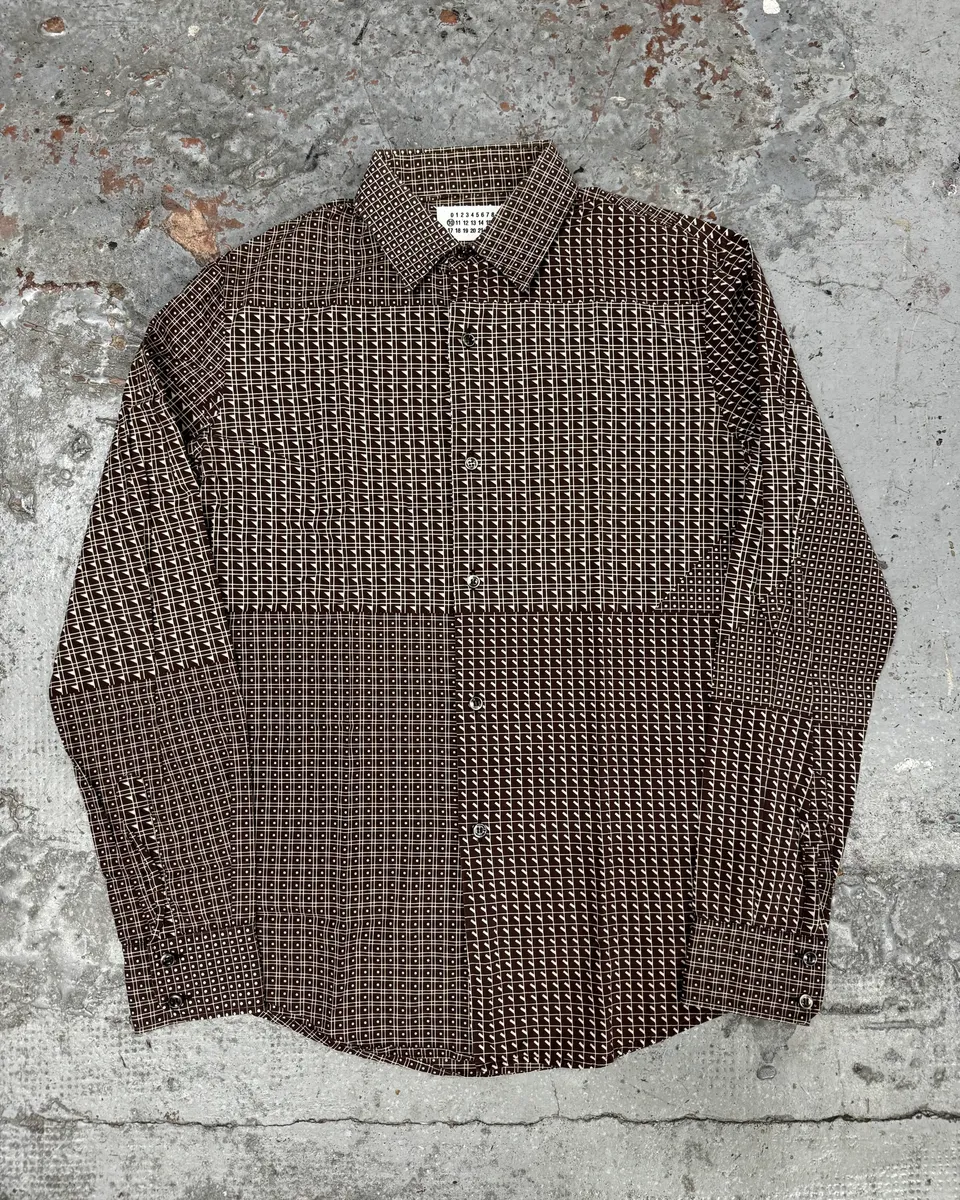 AW2007 Maison Martin Margiela Brown Checkered Shirt