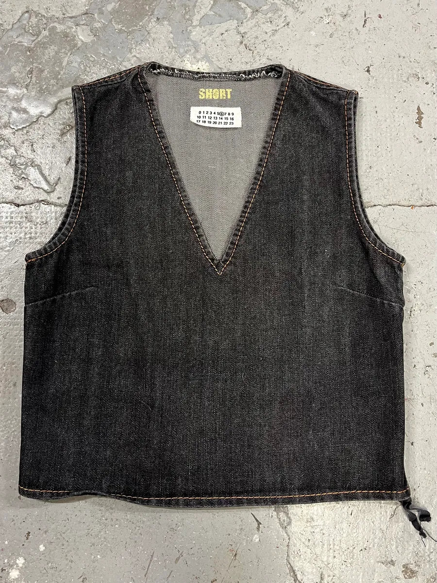 AW2007 Maison Martin Margiela Grey Raw Denim Vest