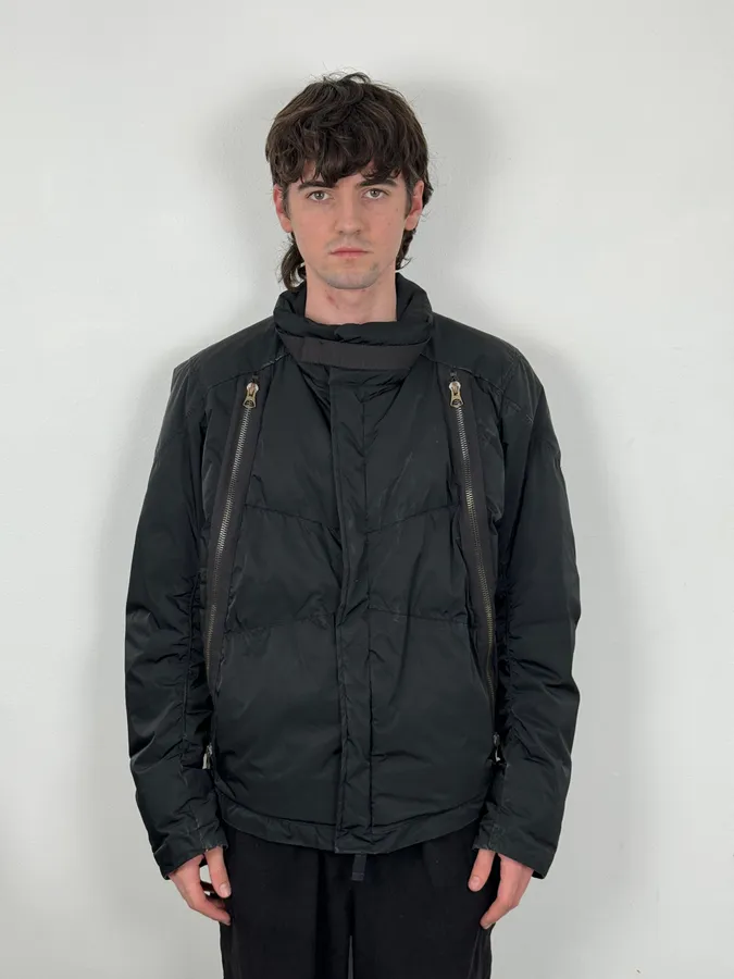 AW2007 Marithé + François Girbaud Black Multi Zips Puffer Jacket - Image 3
