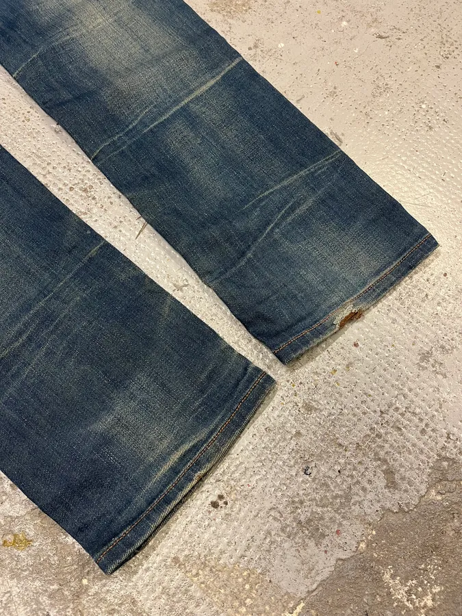 AW2007 Prada Blue Faded Denim Slim Jeans - Image 11