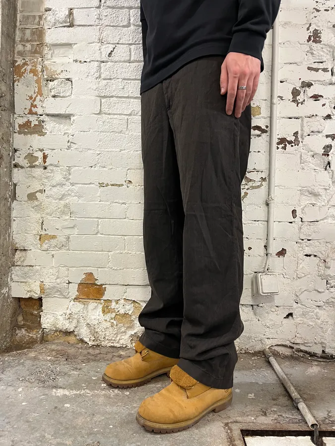 AW2007 Prada Dark Brown Wool Tailored Pants - Image 3