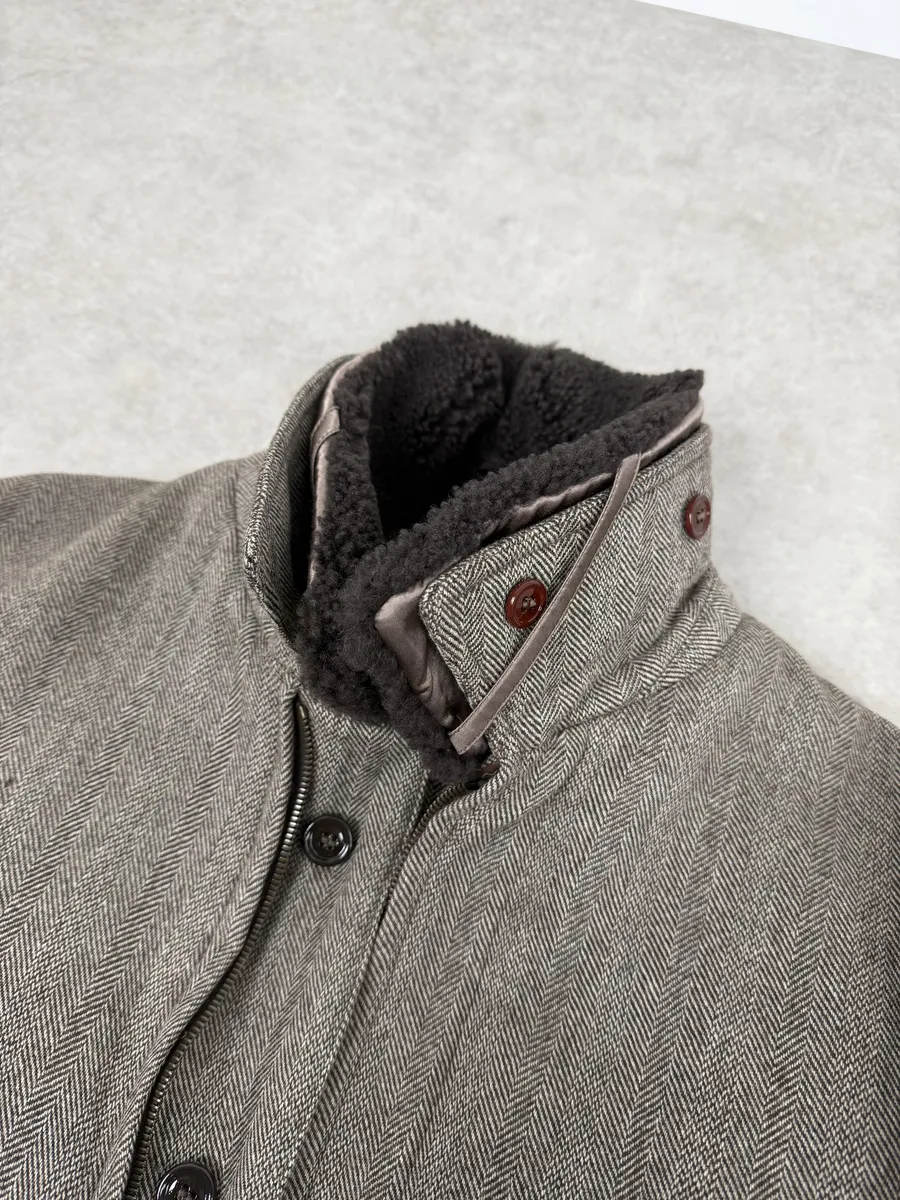 AW2007 Yves Saint Laurent Grey Wool Bomber Jacket - Image 12
