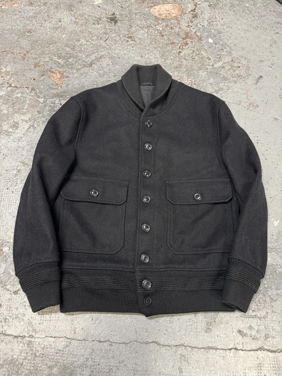 AW2008 Acne Studios Black Wool Bomber Jacket