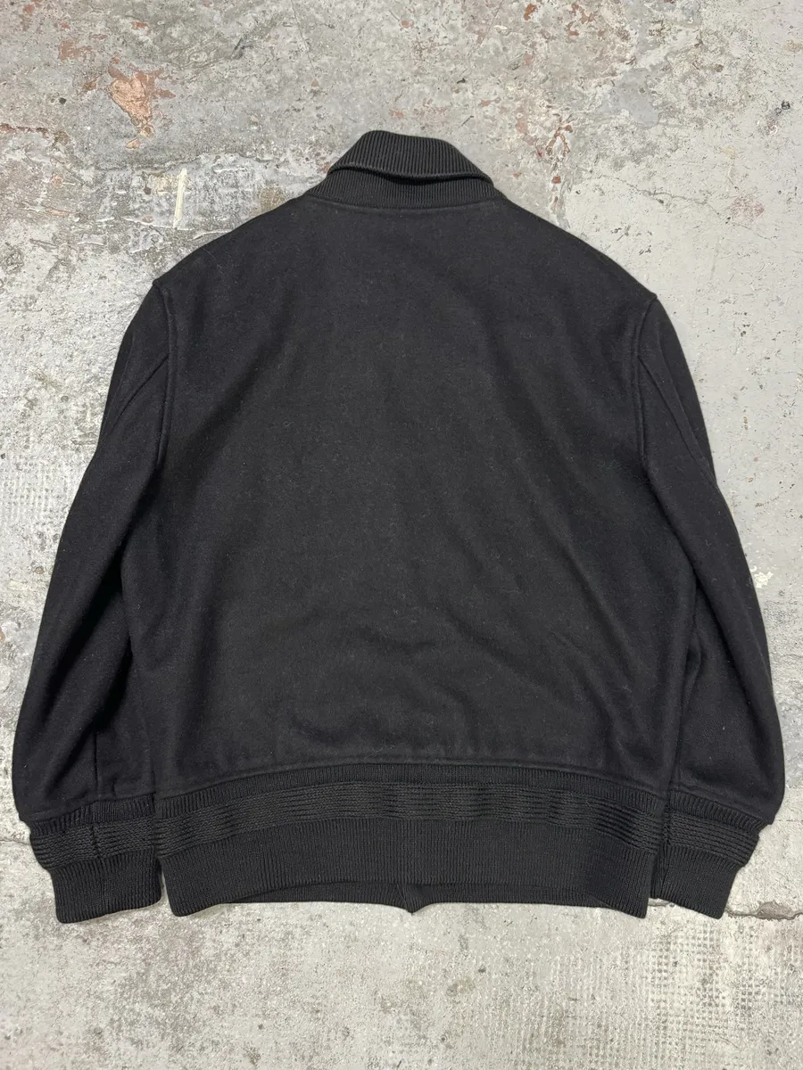 AW2008 Acne Studios Black Wool Bomber Jacket - Image 4