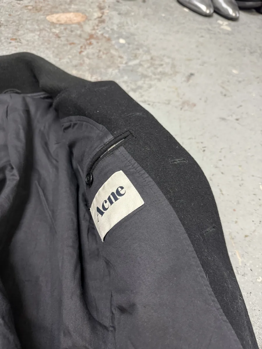 AW2008 Acne Studios Black Wool Bomber Jacket - Image 8