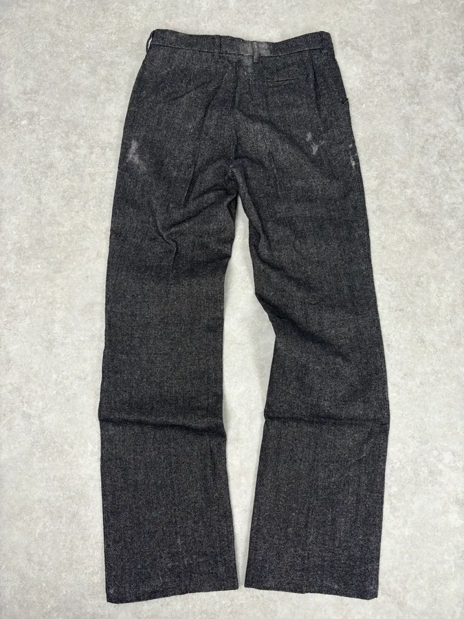 AW2008 Balenciaga Charcoal Wool Blend Grey Straight Pants - Image 6