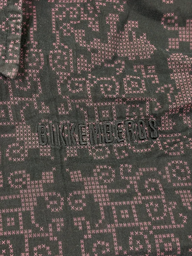 AW2008 Bikkembergs Black Purple Geometric Patterned Shirt - Image 10