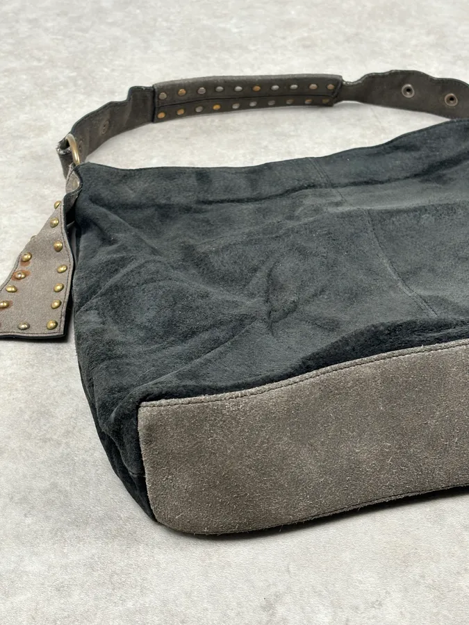 AW2008 Cavalli Black Fur Suede Shoulder Bag - Image 8