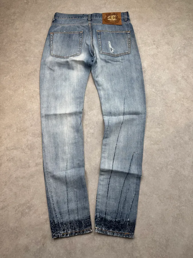AW2008 Cavalli Blue Blood Slim Gradient Denim Jeans - Image 7