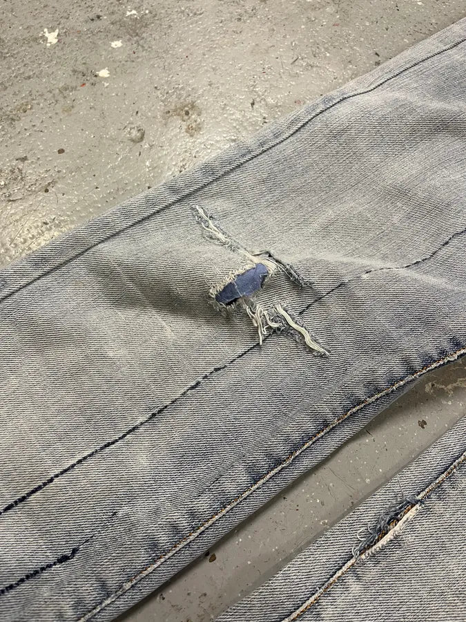 AW2008 Cavalli Blue Light Painted Denim Jeans - Image 9