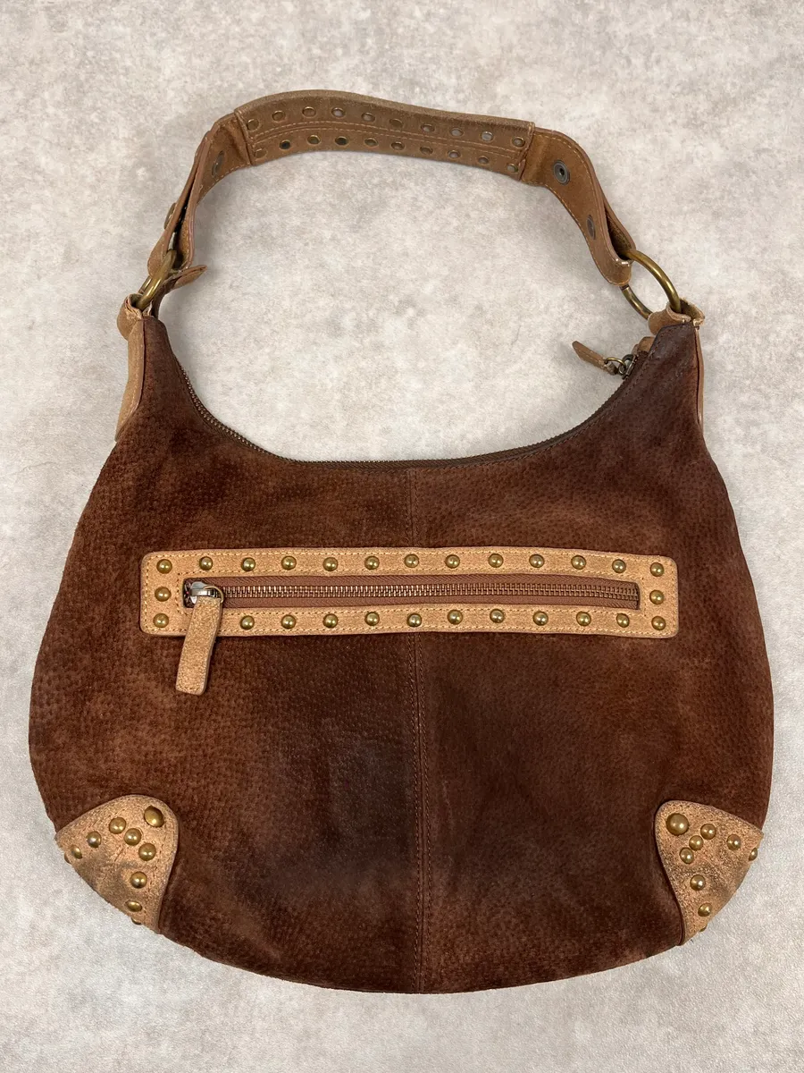 AW2008 Cavalli Brown Pony Hair Studded Leather Handle Bag - Image 6
