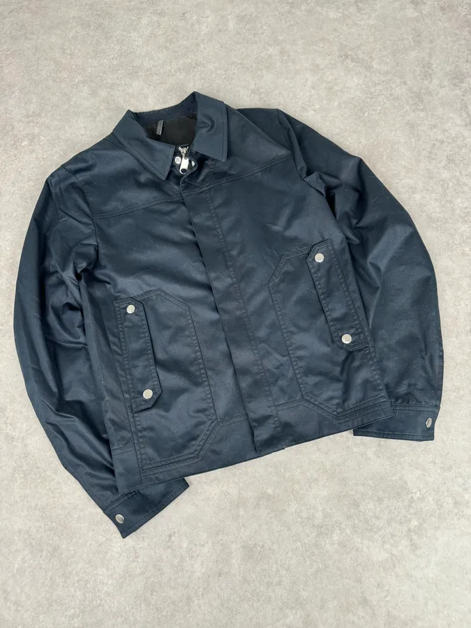 AW2008 Dior Navy Harrington Contemporary Jacket by Kris Van Assche - Image 4