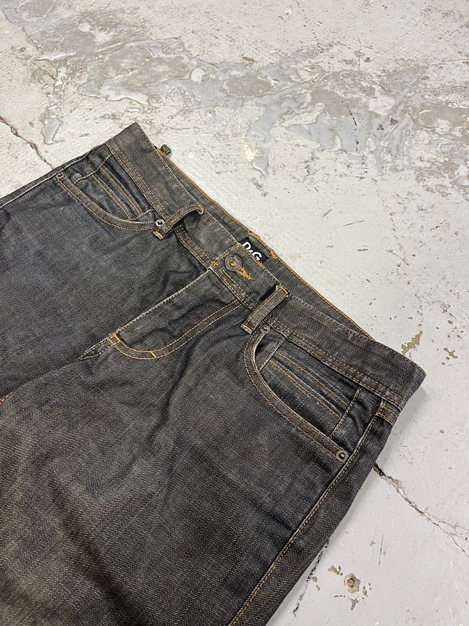 AW2008 Dolce & Gabbana Dark Grey Audacious Denim Jeans - Image 7