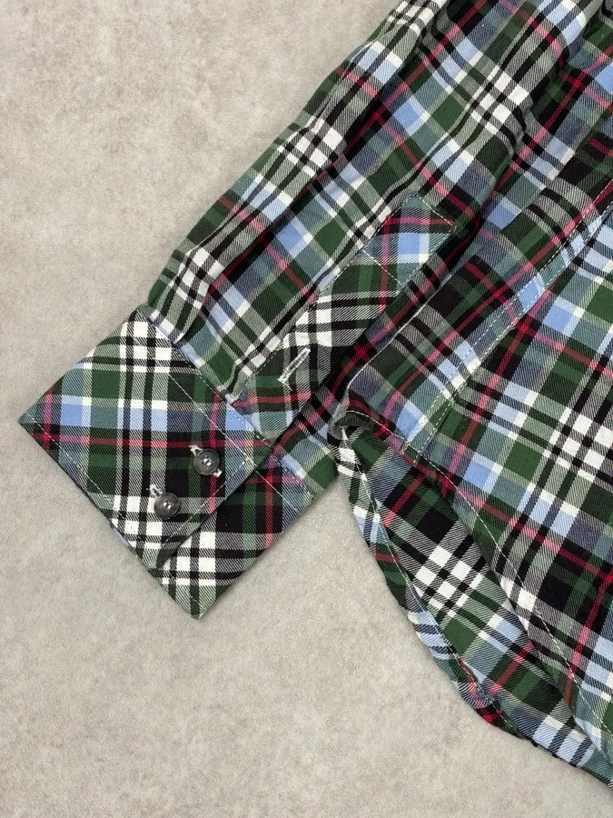 AW2008 Dolce & Gabbana Green Tartan Checkered Western Shirt - Image 11