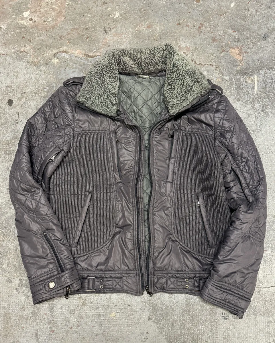 AW2008 Dolce & Gabbana Grey Astro Multi Zips Puffer Jacket - Image 2