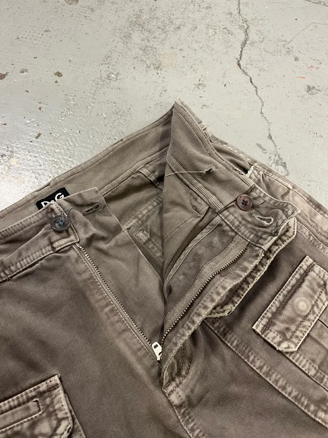 AW2008 Dolce & Gabbana Multi-Pocket Grey Cargo Pants - Image 12