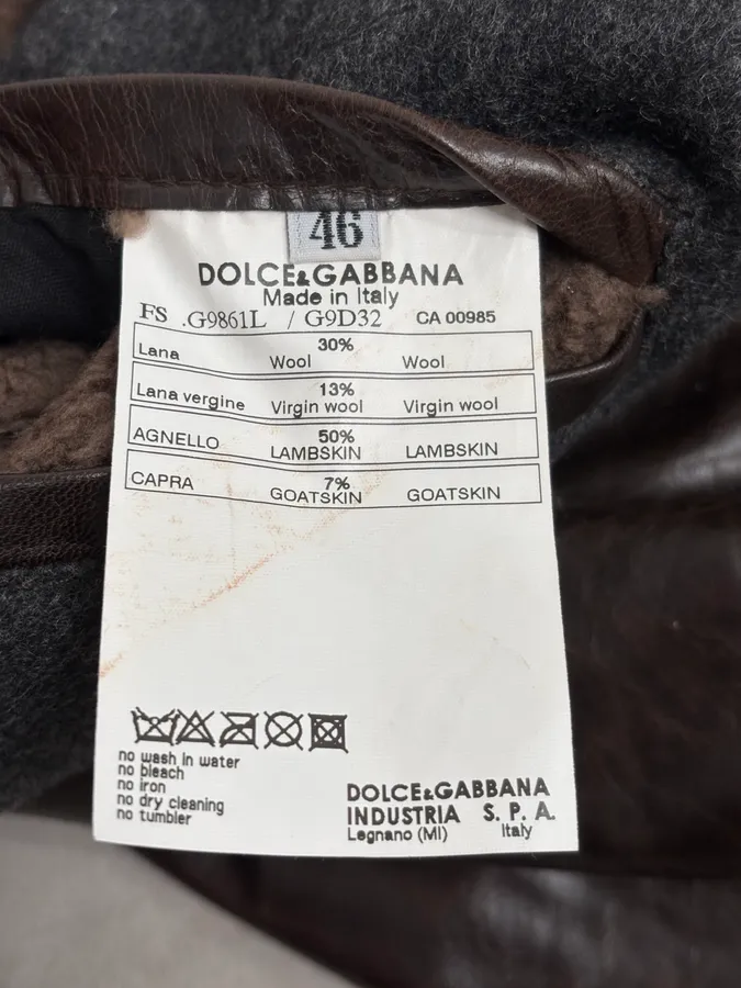 AW2008 Dolce & Gabbana Wool & Shearling Jacket - Image 16