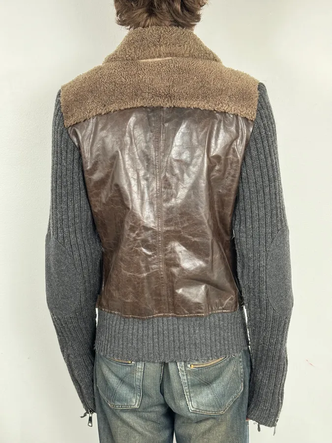 AW2008 Dolce & Gabbana Wool & Shearling Jacket - Image 3