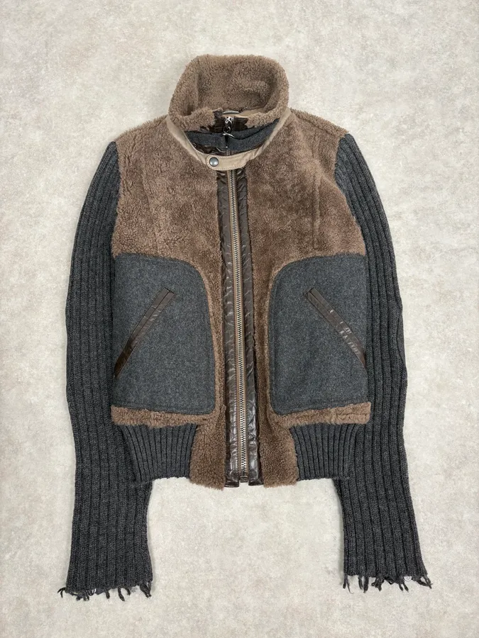 AW2008 Dolce & Gabbana Wool & Shearling Jacket - Image 6