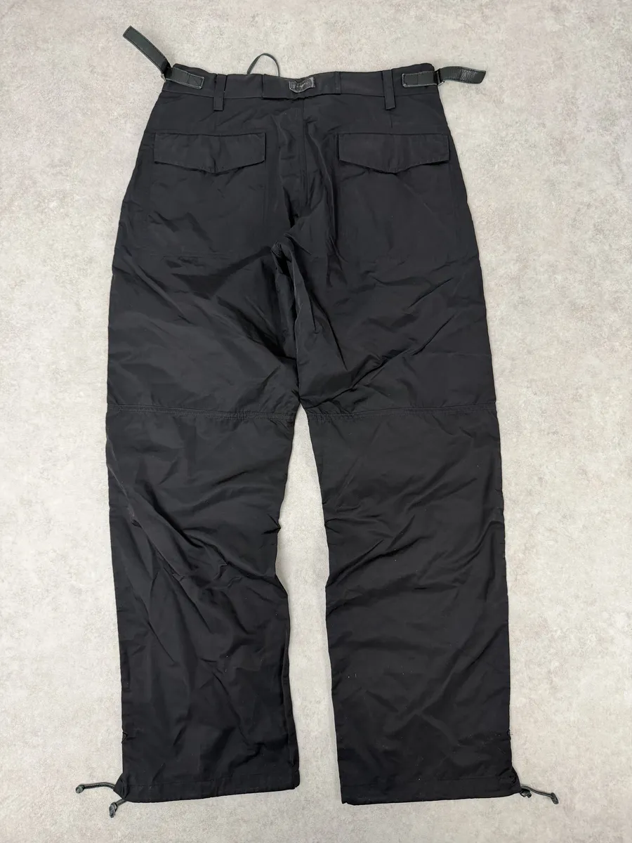 AW2008 Emporio Armani Black Cargo Pants - Image 7