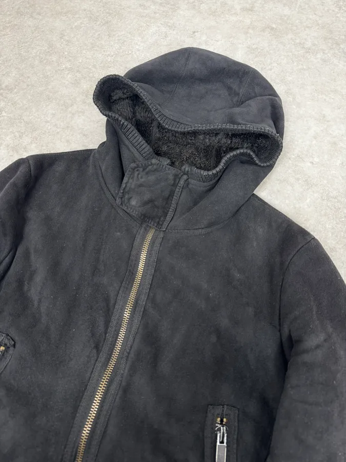 AW2008 Emporio Armani Hooded Soft Black Jacket - Image 5