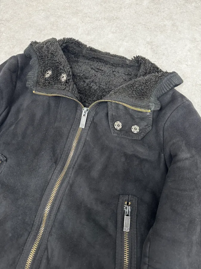 AW2008 Emporio Armani Hooded Soft Black Jacket - Image 6