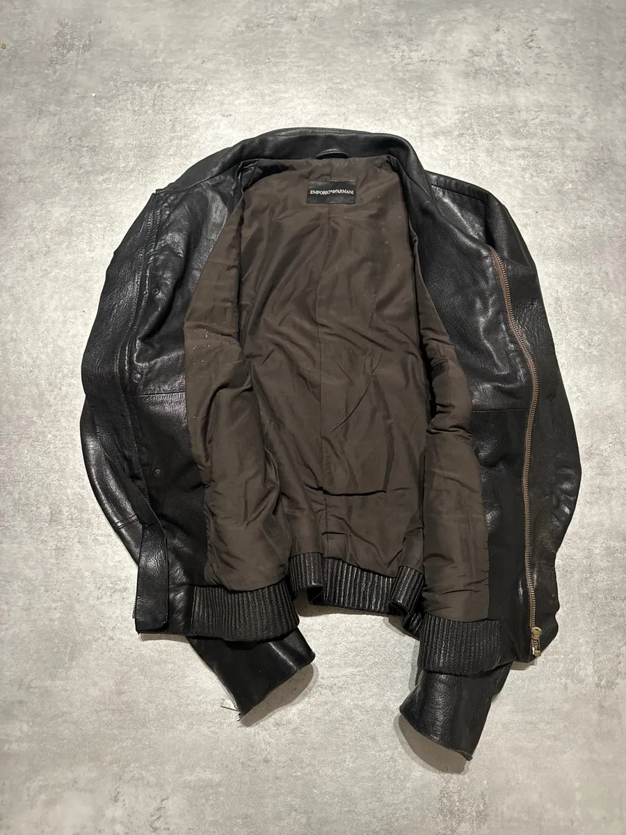 AW2008 Emporio Armani Obscure Premium Alpha Leather Jacket - Image 12