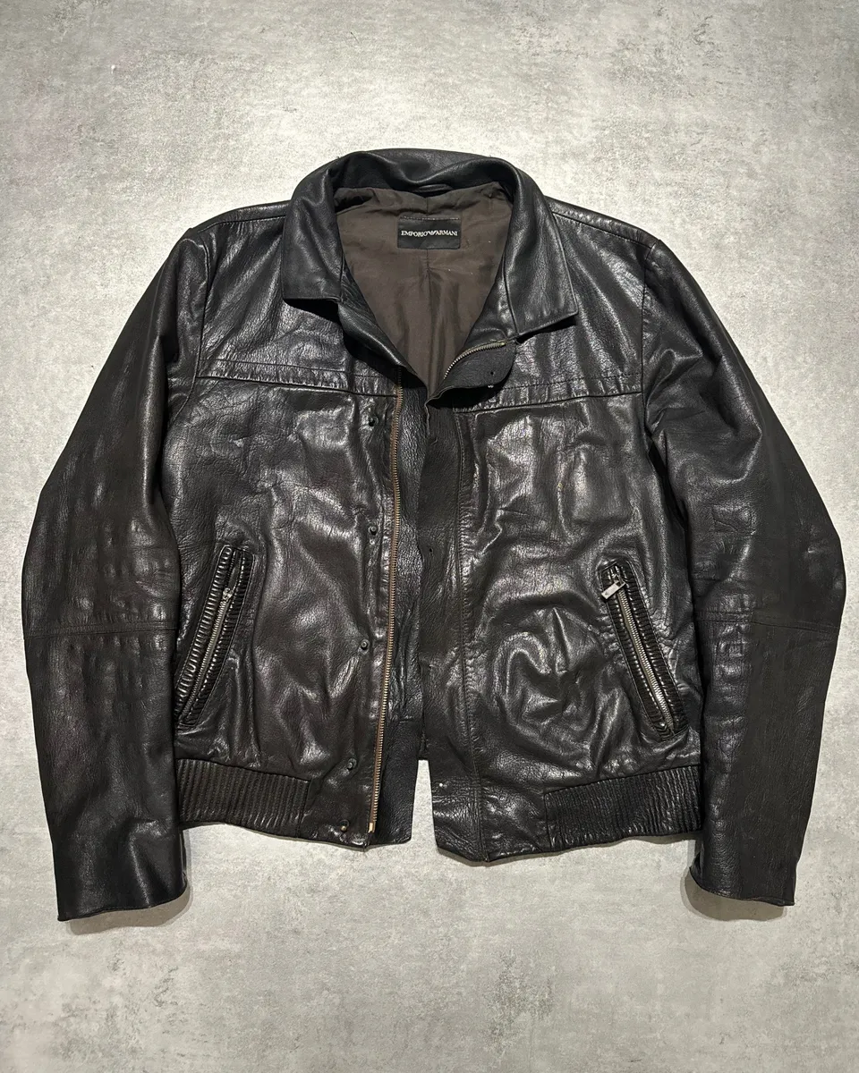 AW2008 Emporio Armani Obscure Premium Alpha Leather Jacket - Image 14