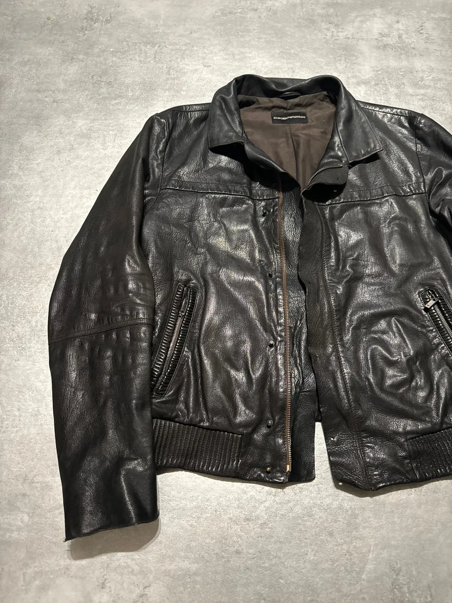 AW2008 Emporio Armani Obscure Premium Alpha Leather Jacket - Image 6