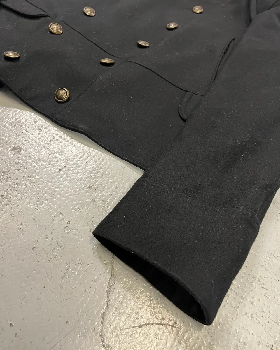 AW2008 Gucci Black Buttoned Officer Wool Jacket by Frida Giannini - Image 5