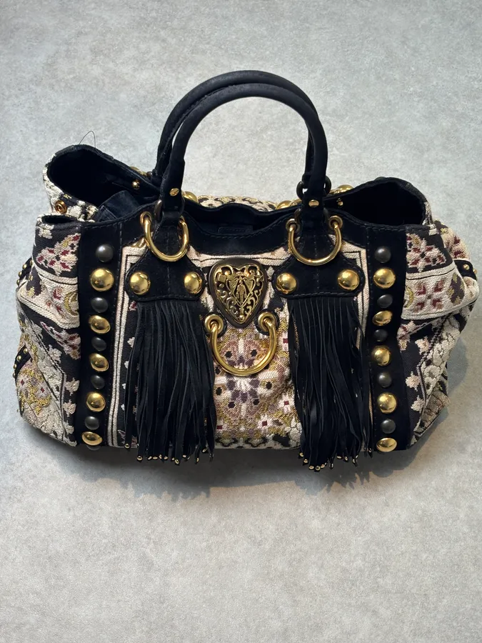 AW2008 Gucci Black Leather Baboushka Studded Bag by Frida Giannini - Image 11