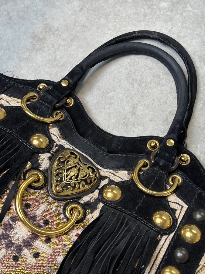 AW2008 Gucci Black Leather Baboushka Studded Bag by Frida Giannini - Image 12
