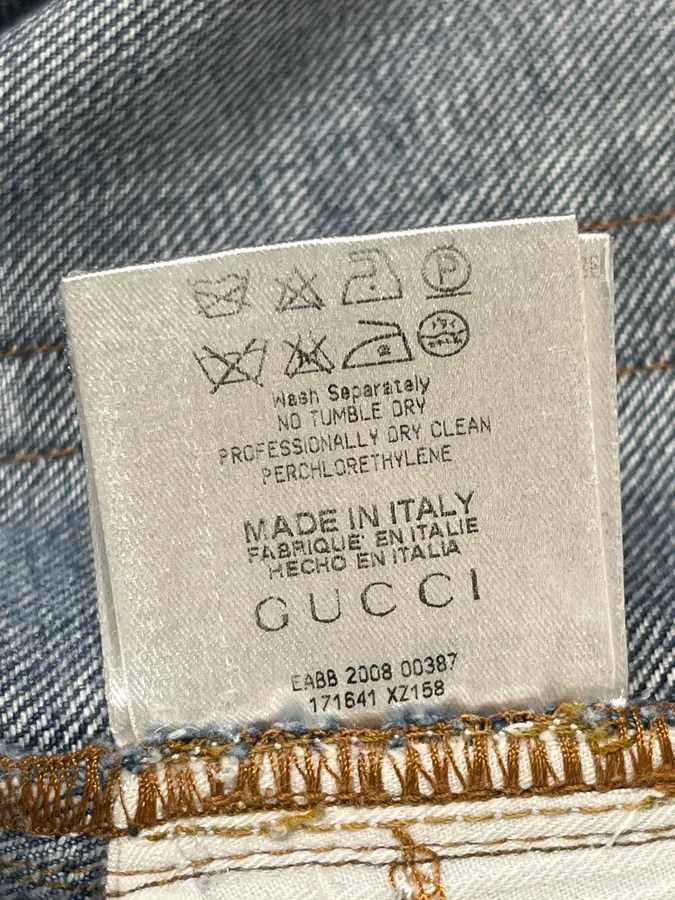 AW2008 Gucci Blue Slim Denim Jeans - Image 11