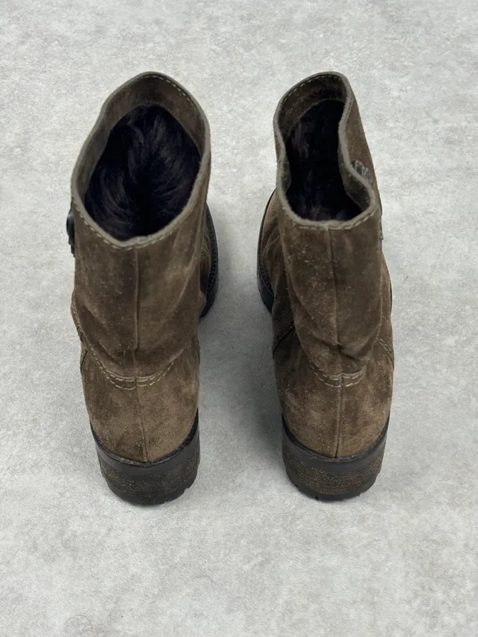 AW2008 Gucci Brown Suede Ankle Boots by Frida Giannini - Image 8