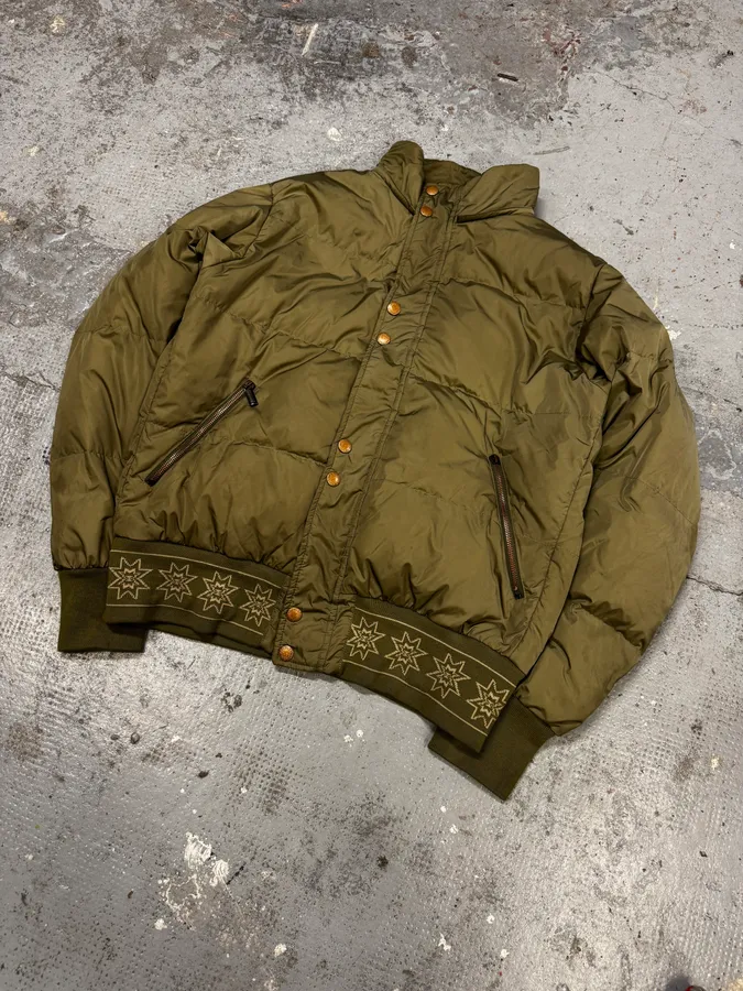 AW2008 Jean Paul Gaultier Olive Green Puffer Bomber Jacket - Image 3