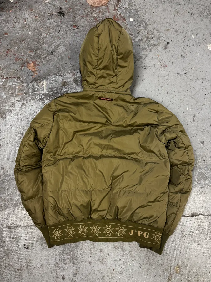 AW2008 Jean Paul Gaultier Olive Green Puffer Bomber Jacket - Image 4
