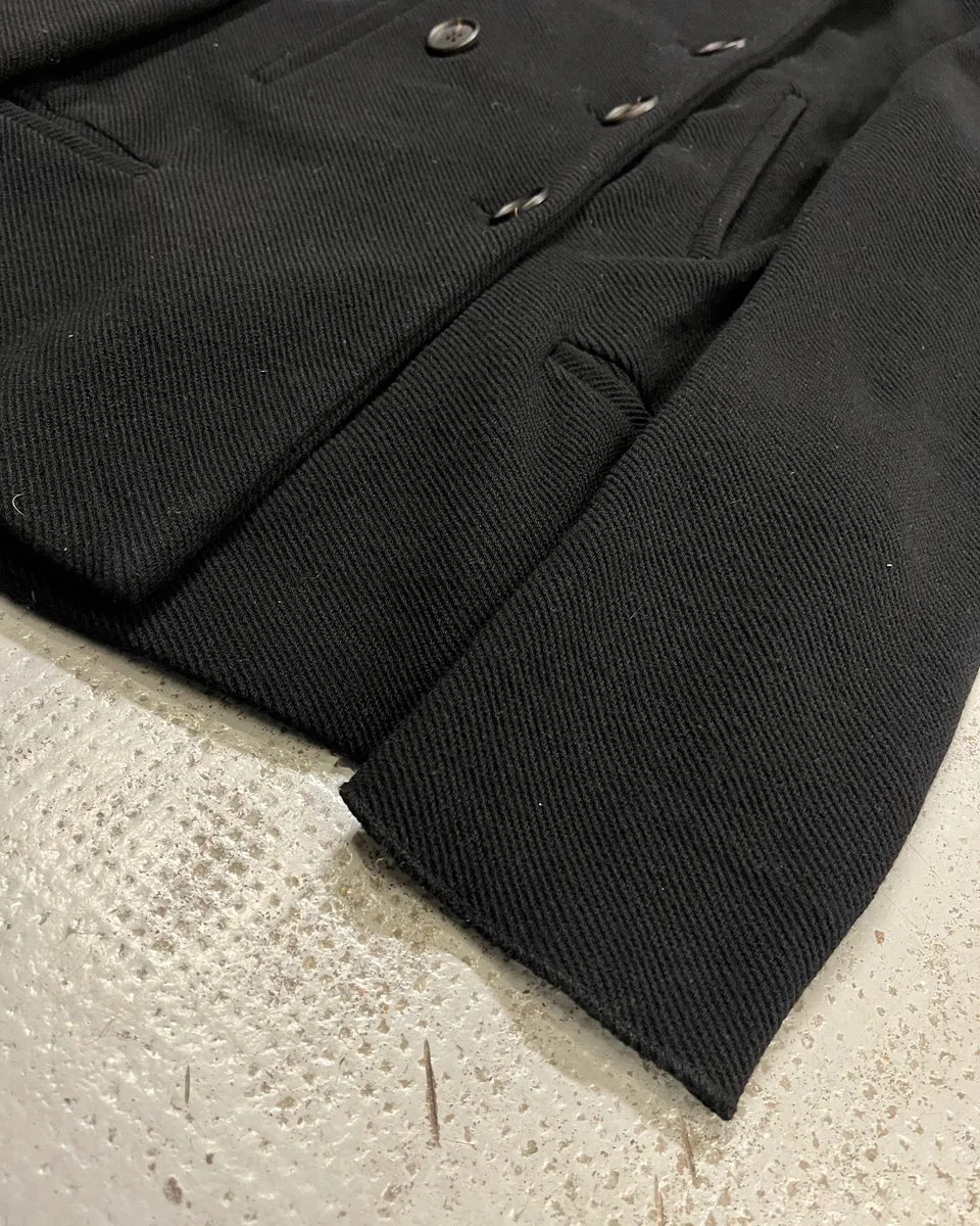 AW2008 Miu Miu Black Wool Double-Breasted Coat - Image 6