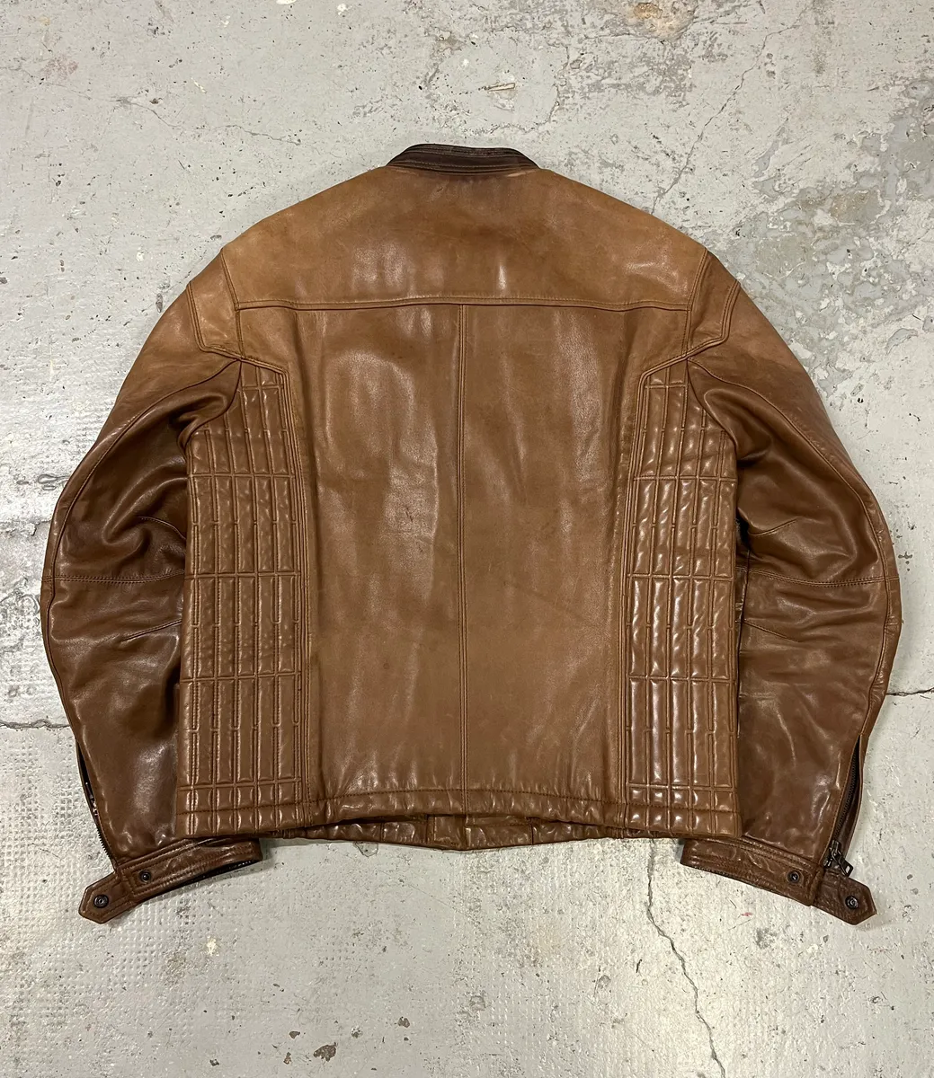 AW2008 Prada Camel Biker Leather Jacket - Image 5