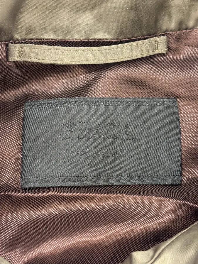 AW2008 Prada Light Olive Nylon Bomber Jacket - Image 10