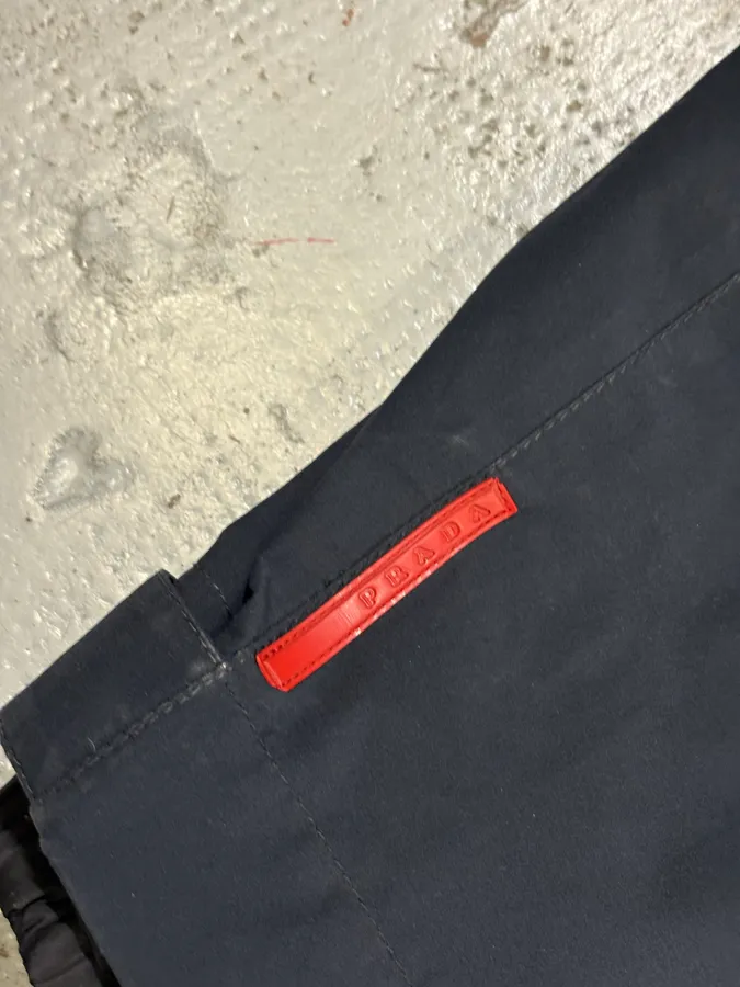 AW2008 Prada Navy Nylon Long Jacket - Image 7